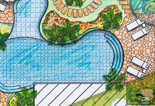 Zu sehen ist das Bild 1 zum Beitrag mit dem Thema: Ideen für ein Pooldeck / Pool-Podest