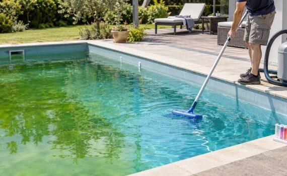 Zu sehen ist das Bild 1 zum Beitrag mit dem Thema: Poolwasser grün trotz Chlor